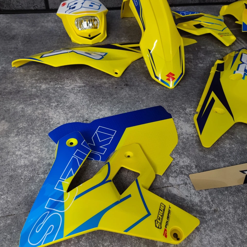 Plásticos + Gráficos + Faro para Suzuki DRZ400 1999-2024 Polisport RESTYLE Foto 3 de 4