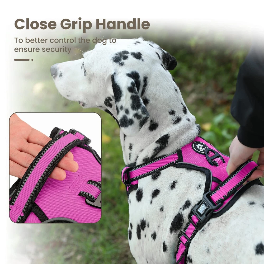 Dog Harness | No Pull Dog Harness | Reflective Oxford | Padded Handle | 4 Adj...