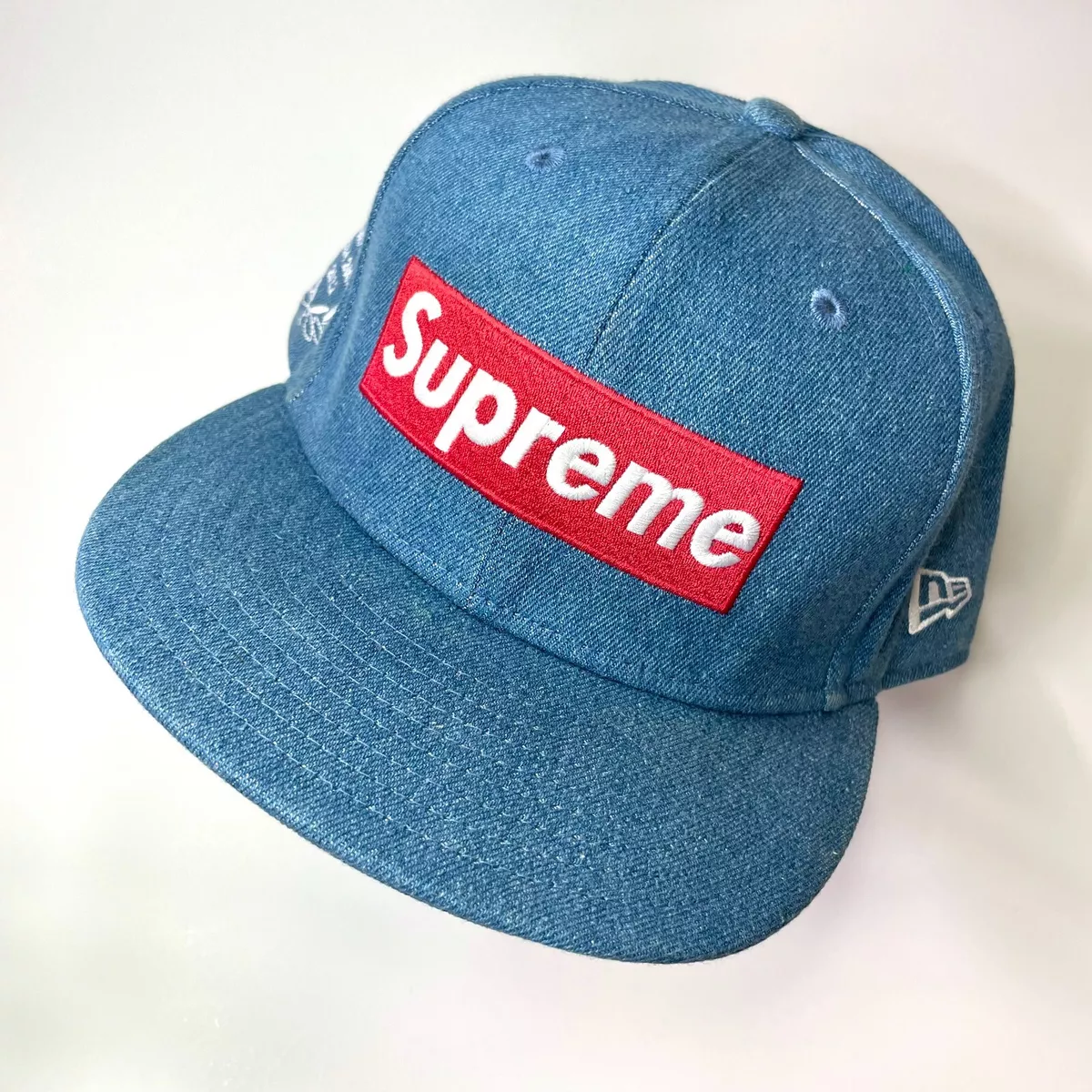 Supreme Box Logo Cap Denim NEW ERA 7 1/8-