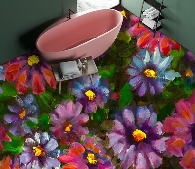 3D Blume Malerei Q3603 Fußboden Wandbild Fototapete Tapete Familie Luna 2024