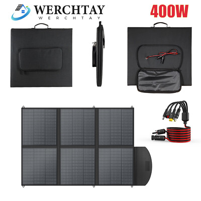 400W Portable Solar Panel Foldable for Power Station RV Camp Car /W Carry Case