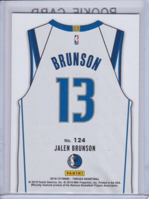 JALEN BRUNSON ROOKIE CARD 2018 Threads RARE DAZZLE VARIATION $$ RC 