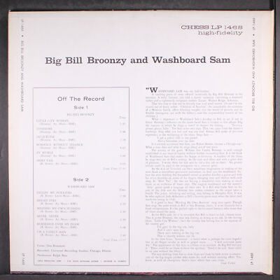 米LP Big Bill Broonzy, Washboard Sam Big Bill Broonzy And Washboard Sam LP1468 CHESS /00260 Big Bill Broonzy And Washboard Sam – Big Bill Broonzy And