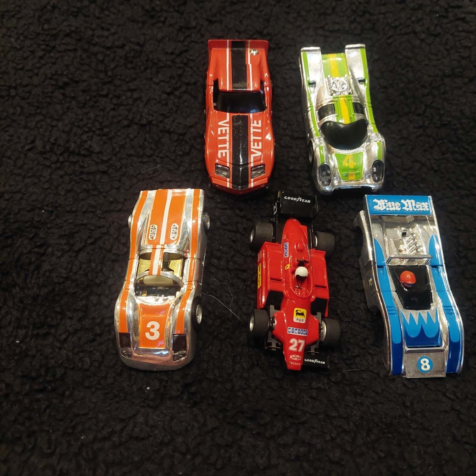 Lot Of 5 Tyco Slot Cars Gor Parts Pieces As Is