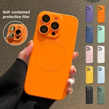 For iPhone 16 Pro Max 15 14 13 12 11 Shockproof Silicone Magnetic Mag Safe Case