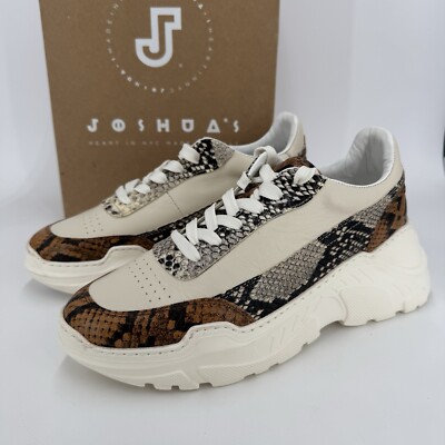 Joshua Sanders Zenith Classic Donna Sneakers sz 41 Lace-up Chunky Sole Snake