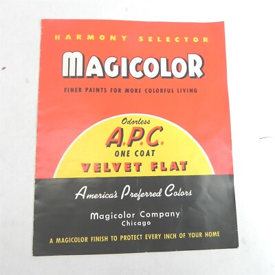 1955 MAGICOLOR APC AMERICA PREFERRED COLOR ONE COAT VELVET FLAT HARMONY SELECTOR