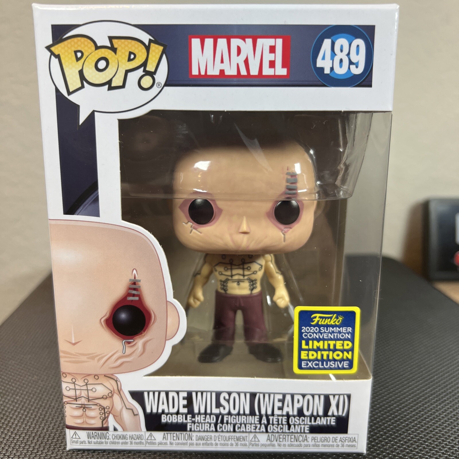 Funko POP! WADE WILSON Weapon XI 489 SDCC SHARED EXCLUSIVE Deadpool