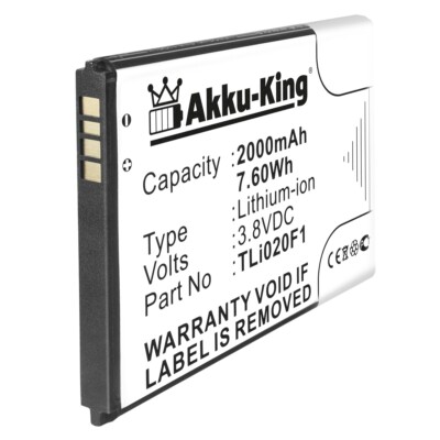 Akku-King Akku für Alcatel OT-7040T OT-7041 OT-7041D OT-7041X OT-A564 OT-A564C