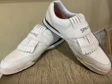 Spalding Golf Shoes, Size 12 M, Black and White
