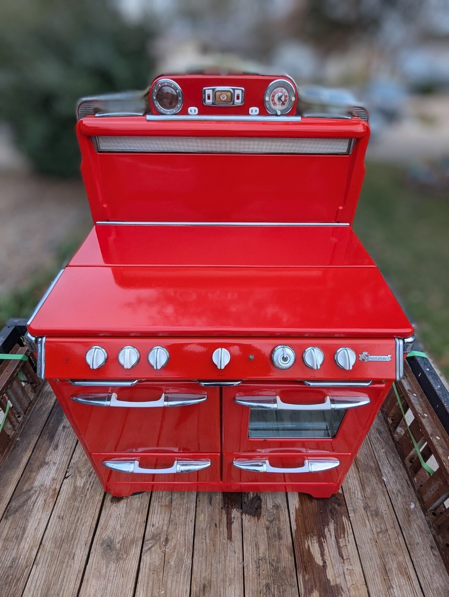 Rare O'Keefe & Merritt Red Antique Stove | eBay