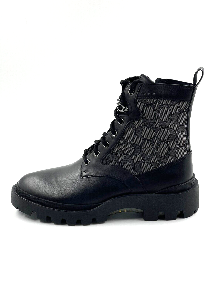COACH City-Sole Signature Lace-Up Boots Black Men display picture 3