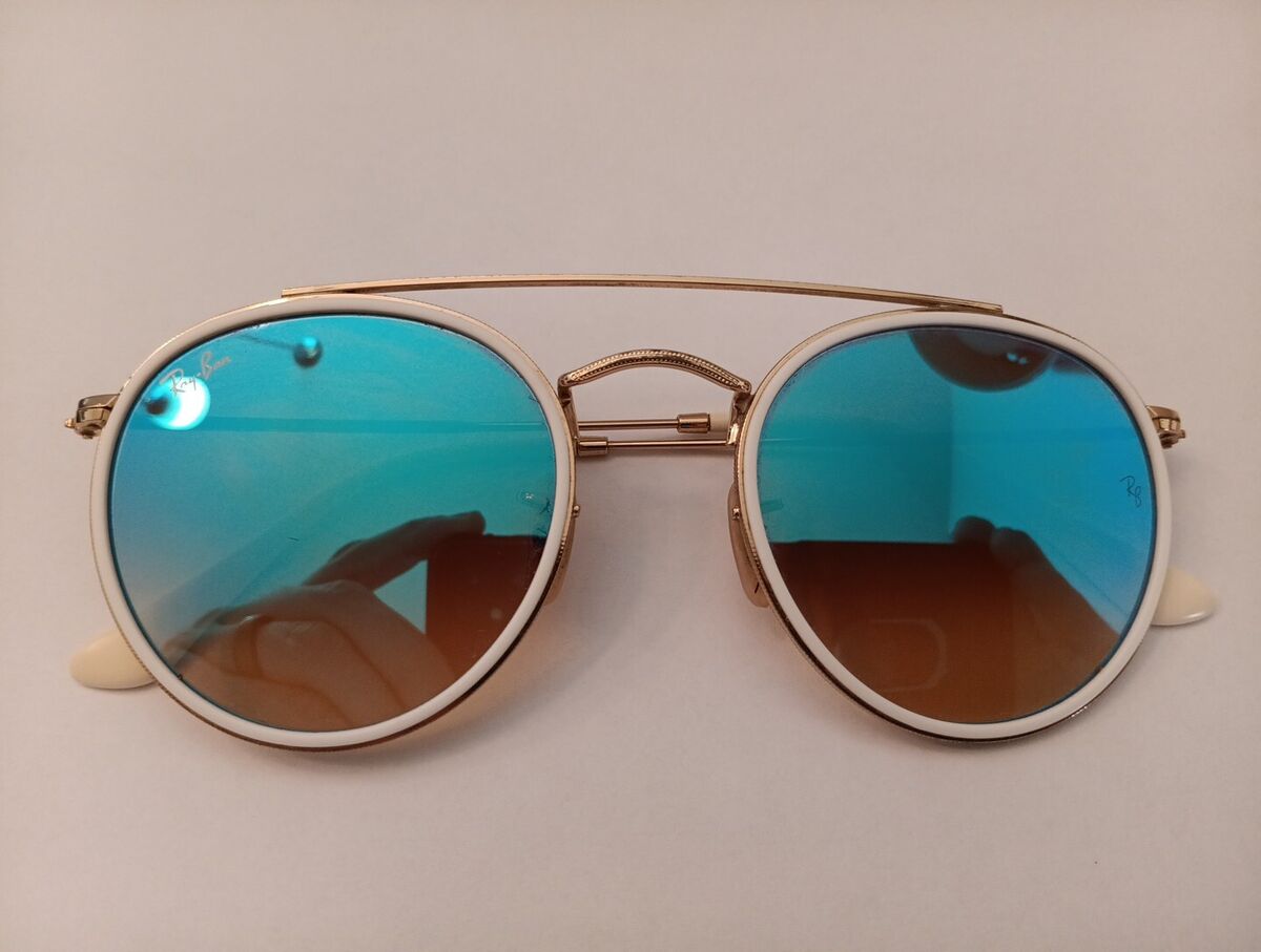 Ray-Ban Round Double Bridge RB3647N 001/4O 51-22 Sunglasses Ray-Ban Round Double Bridge RB3647N 001/4O 51-22 Sunglasses