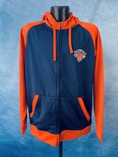 Men's New York Knicks Antigua Navy Performance Full Zip Fleece Hoodie NWT Small