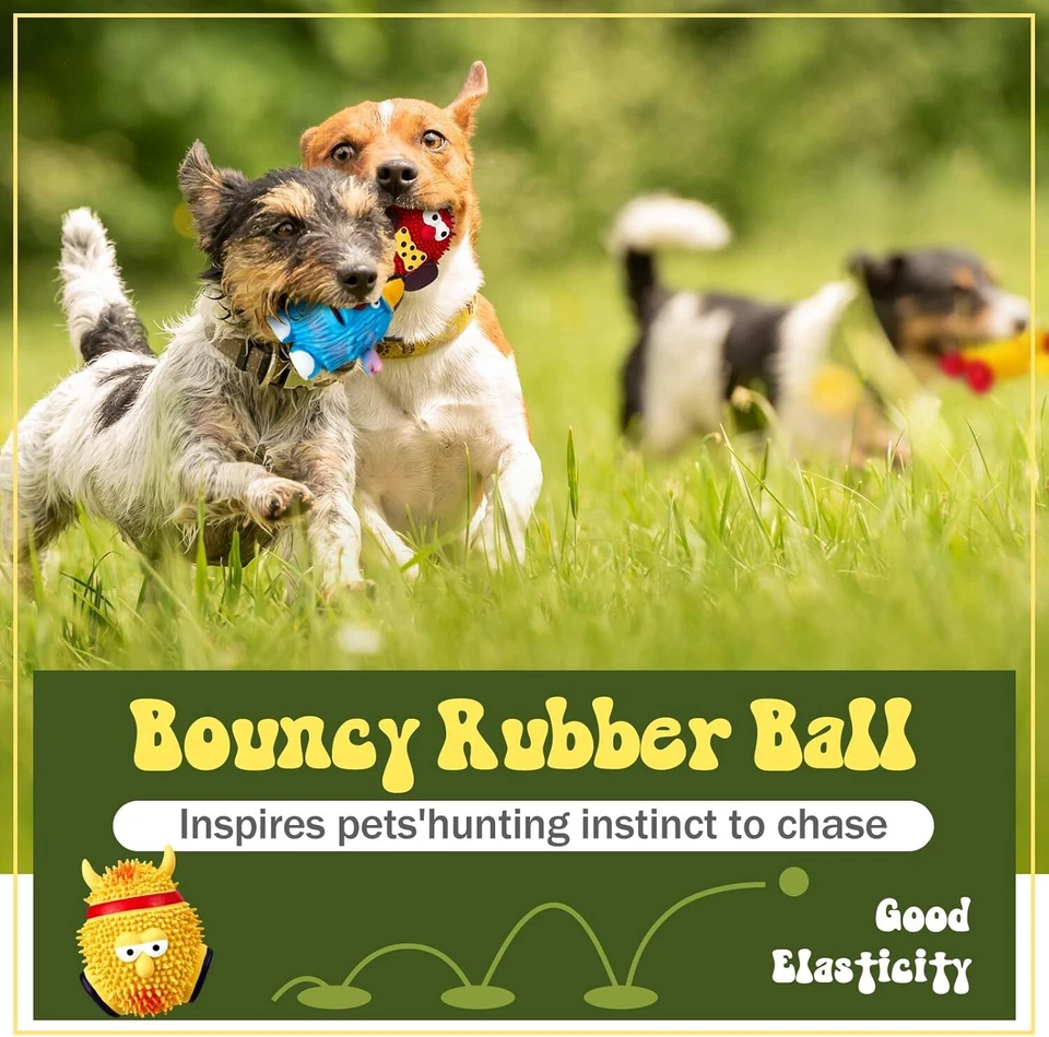 Juguete chirriante de látex Hartz Frisky and Wettarn rolic para perros, color varía, 1 cuenta Foto 3 de 4