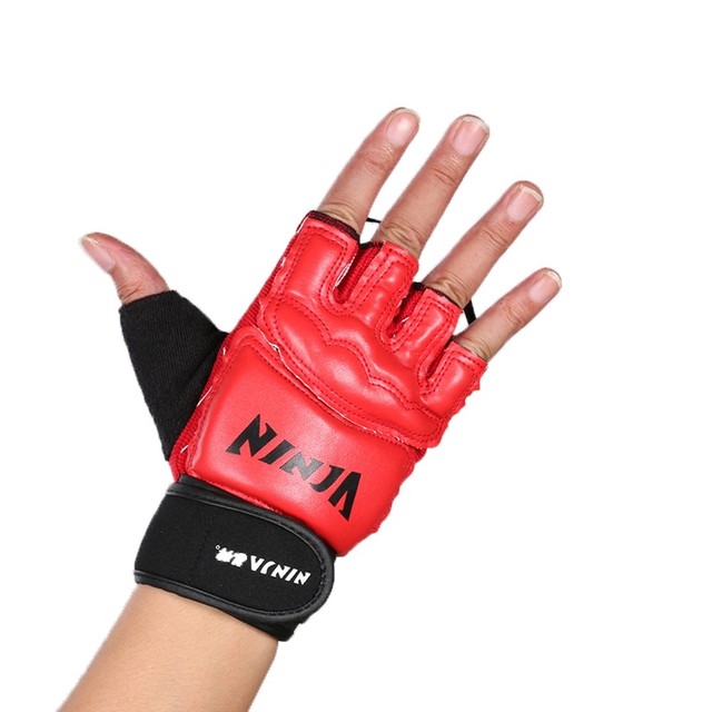 GLF Boxing Fingerless Gloves for Punch Bag Training Adult Sparring Gym