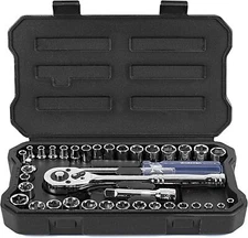 39-PCs Drive Socket Wrench Set, 14 & 38 Small Sockets Set 38 Ratchets