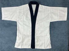 Sushi Chef Uniform Short Kimono Happi Coat Unisex Short Sleeves Unbranded Size M