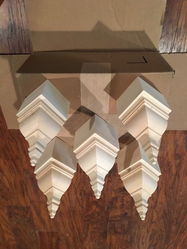 Crown Molding Corners 6 Piece 4 5/8” Bare Pine Set, 5 Insides 1 outside Corner! - Picture 4 of 7