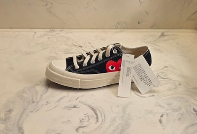New! Comme Des Garcons Converse 'Play' Sneakers Unisex Womens 9 Mens 7 MSRP $150