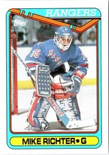Mike Richter 1990-91 Topps #330a Rookie New York Rangers