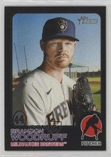 2022 Topps Heritage Black Border /50 Brandon Woodruff #353 s7f