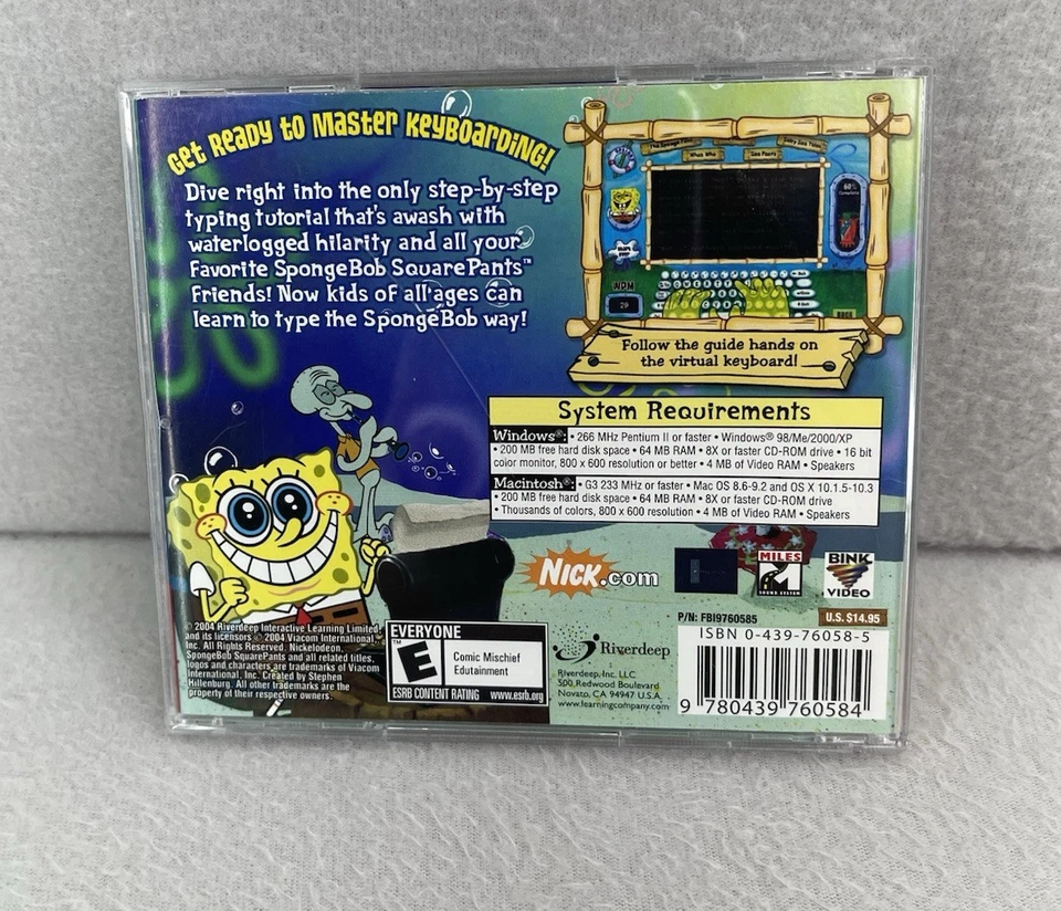 SpongeBob SquarePants Typing PC MAC CD-ROM Game The Learning Company Kids - Image 2 of 4