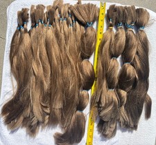 16-22" 30 oz Human Hair Extensions REMY Braiding Light to Med Brown Mix