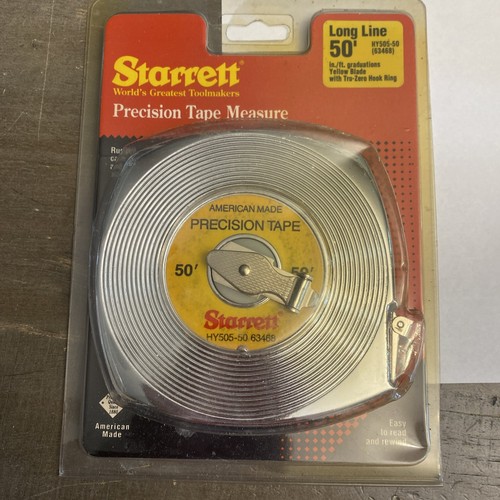 Starrett Long Line Steel Precision Tape Measure 50 ft. HY510-50 With Package