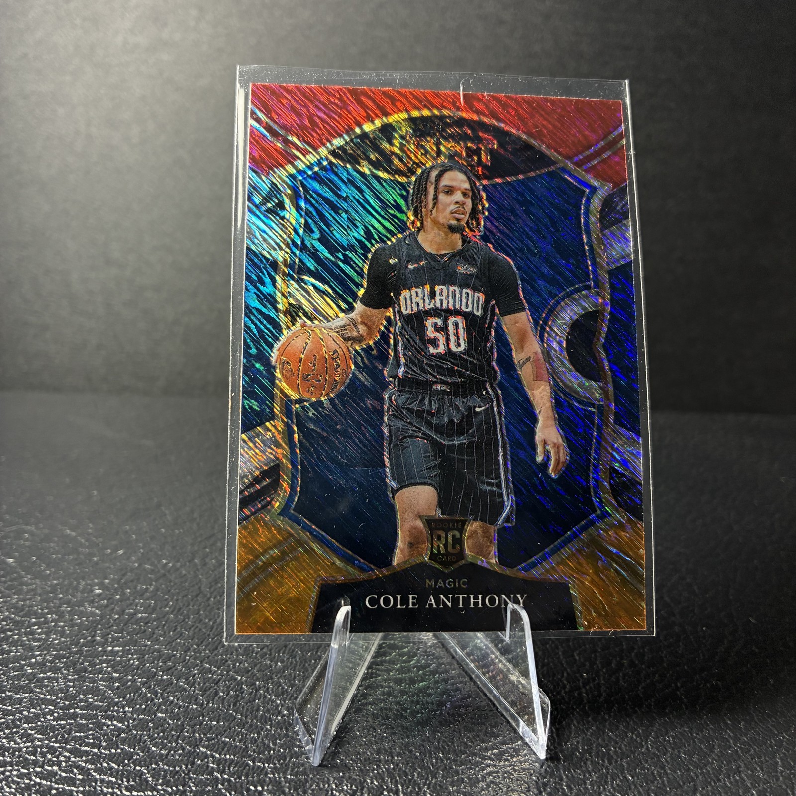 2020-21 Panini Select - Concourse Cole Anthony #75 Red White Orange Shimmer