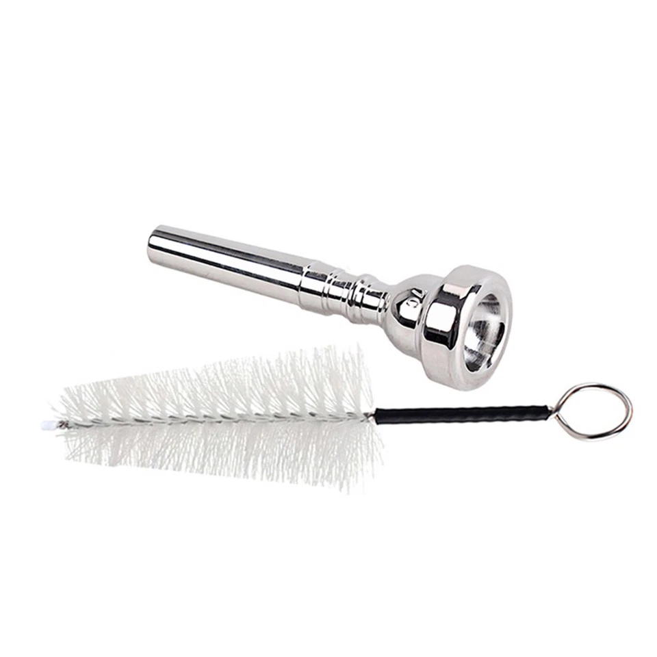 Bocchino per tromba professionale metallo placcato argento Trompeta forma di - Immagine 4 di 4