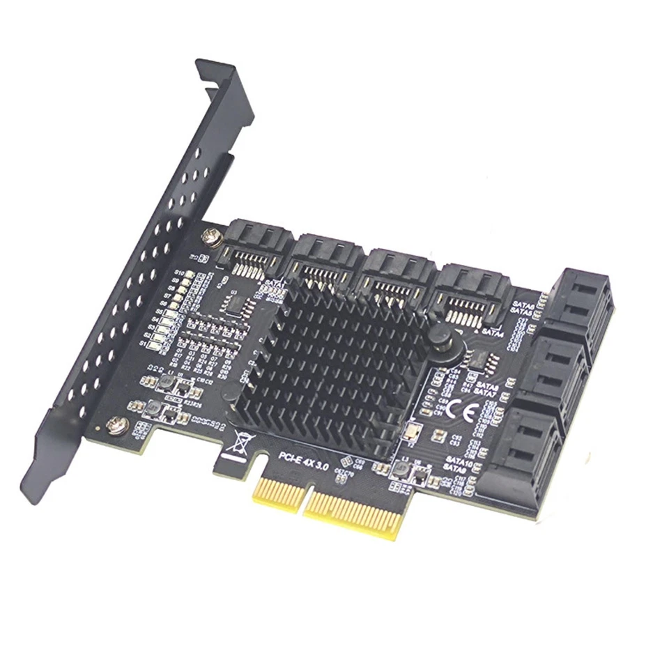 1Pcs PCI-E To 6 Ports SATA 3.0 Controller Expansion Card Adapter 6Gbps For PC - Image 2 of 4