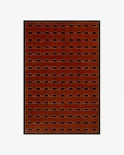 Nordic Knots Gild Red Rug Hand-Tufted New Zealand Wool Modern Designer Area Rug