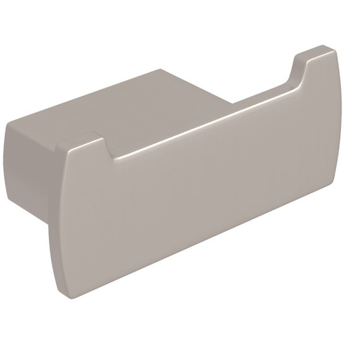Rohl CA7D Caswell Double Robe Hook in Satin Nickel Modern Minimalism CA7DSTN