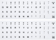  2PCS Pack English Keyboard Stickers, Universal Keyboard Replacement Letters En