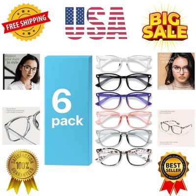 6 Pack Blue Light Blocking Glasses for Women Men   Stylish Computer & Gaming ...