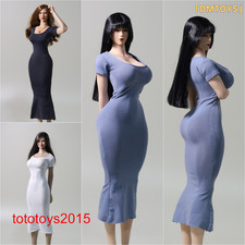 1:6 Slim Hip Long Dress Skirt Clothes Model For 12" Female Action Figure Body