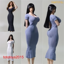 1:6 Slim Hip Long Dress Skirt Clothes Model For 12" Female Action Figure Body