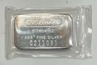 ENGELHARD 5 OZ .999 Fine Silver Vintage Pressed C Series Bar. C211081 SEALED!!