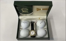 Vintage ESQ The Golf Watch Gift Set Swiss Quartz Leather Band Golf Ball Dial Box