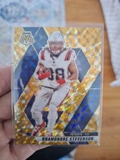 2025 Panini Mosaic - Rhamondre Stevenson #196 Reactive Yellow Mosaic Prizm