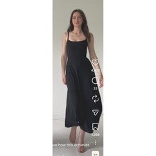 AYM Studio Everly Maxi Dress LBD Sustainable Tik Tok Fashion Black 3X NWT