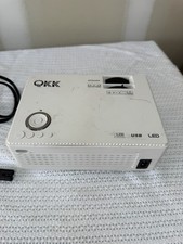 QKK Mini Projector QK01 LCD LED 800x480 1200lm 1080p HDMI USB VGA AV White