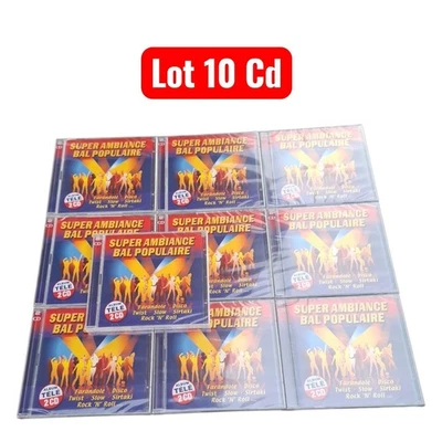 Lot 10 CD Super Ambiance Bal Populaire Album Télé 2CD Neufs Sous Blister - Photo 1/3