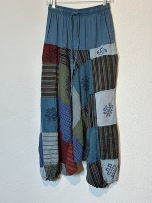Kathmandu Imports Cotton Patchwork Harem Pants Boho Hippie Festival 25 X 33