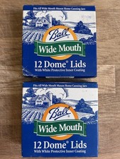 Vintage NOS Ball Wide Mouth Dome Lids 24 Total 2 Boxes of 12 Each Sealed Boxes