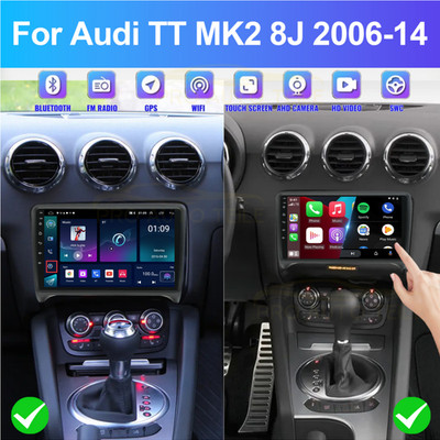 64G Android 15 Autoradio für Audi TT MK2 2006-2014 Carplay Touchscreen GPS Navi