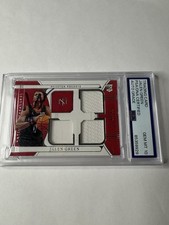 2021 Jalen Green National Treasures Rookie Quad Patch Auto /99 PSA/DNA GEM MT 10