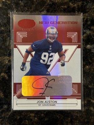 2006 Leaf Certified Materials - New Generation Jon Alston #192 Mirror Red Auto