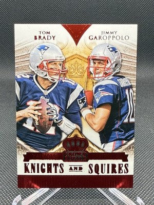 2014 Crown Royale Knights & Squires KS10 Tom Brady Jimmy Garoppolo Red Patriots